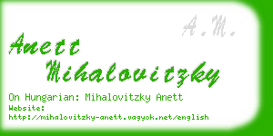 anett mihalovitzky business card